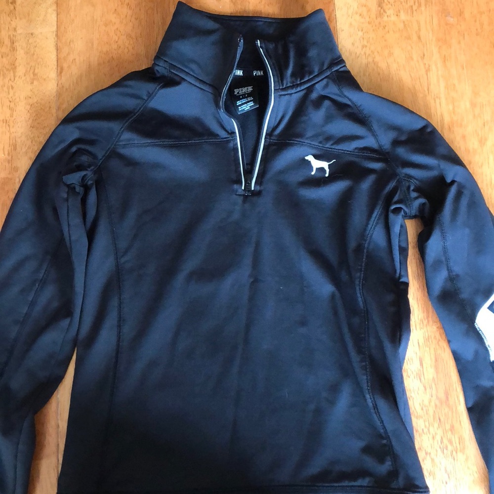 pink quarter zip